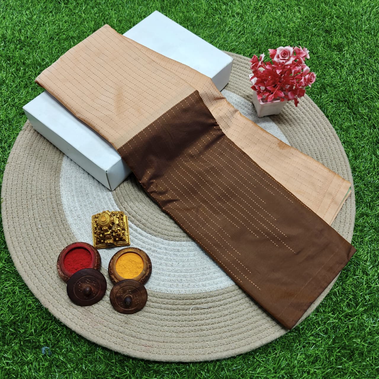 The Coffee & Cream Saree