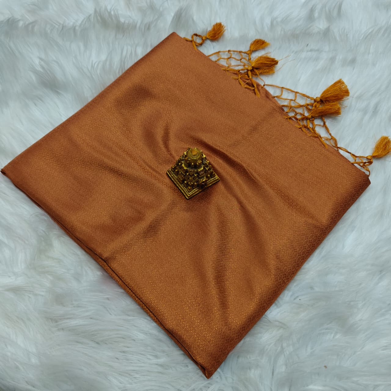The Copper Softy sounds stunning Saree