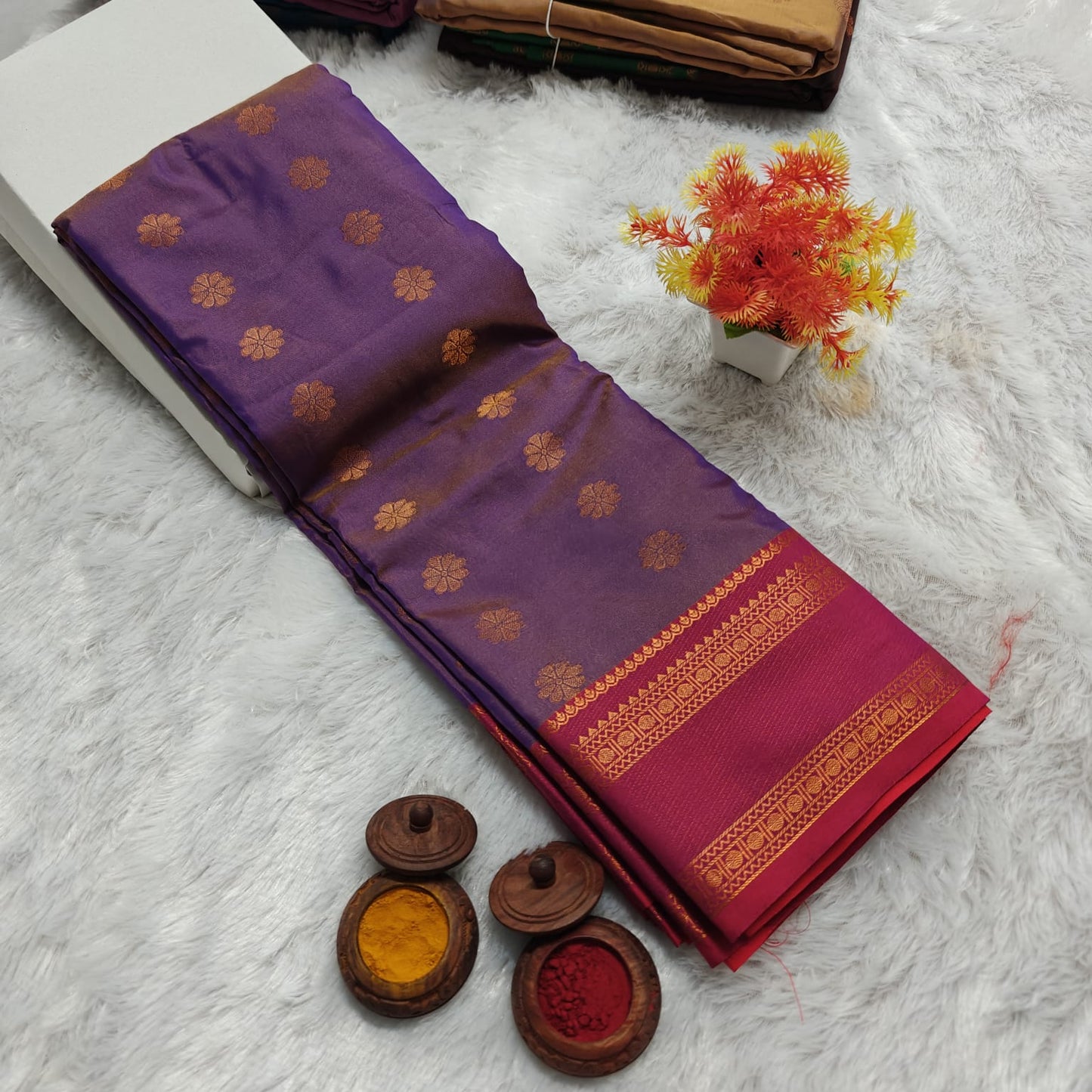 beautiful Rettai Petta Border Soft Silk Saree