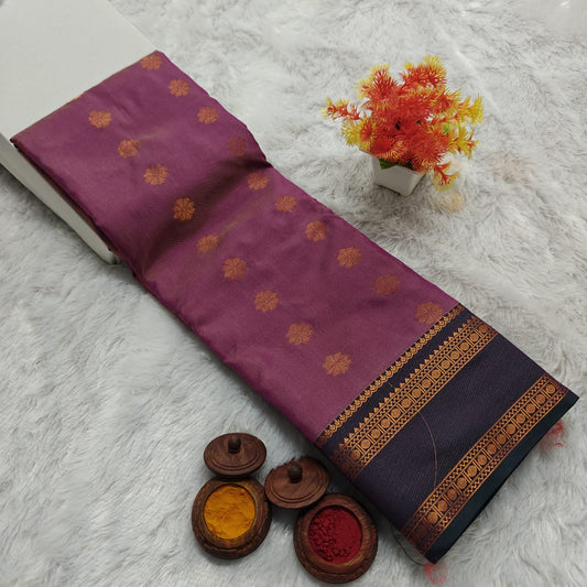 beautiful Rettai Petta Border Soft Silk Saree